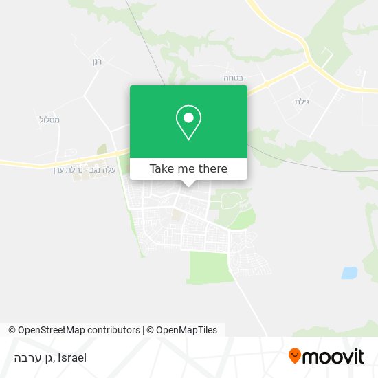 גן ערבה map