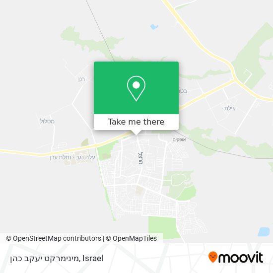 Карта מינימרקט יעקב כהן
