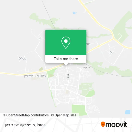 Карта מינימרקט יעקב כהן