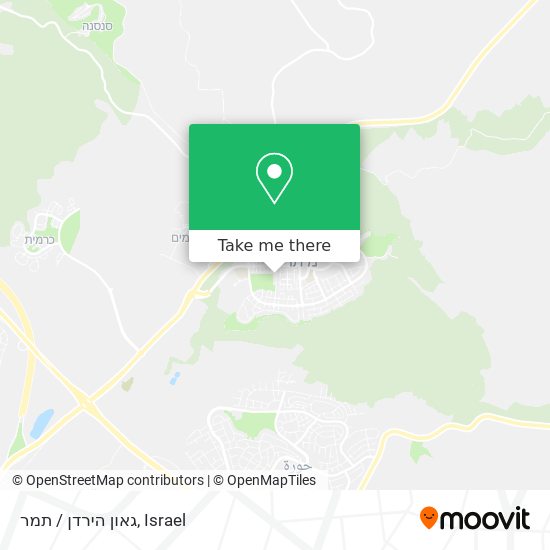 Карта גאון הירדן / תמר