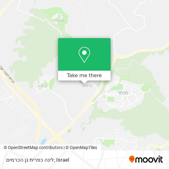 Карта לינה כפרית גן הכרמים