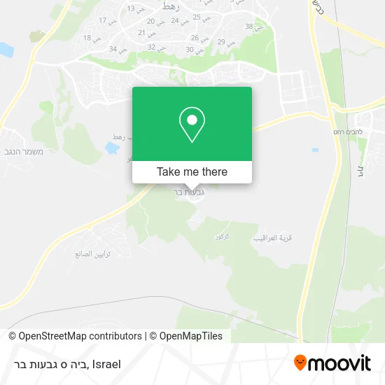 Карта ביה ס גבעות בר