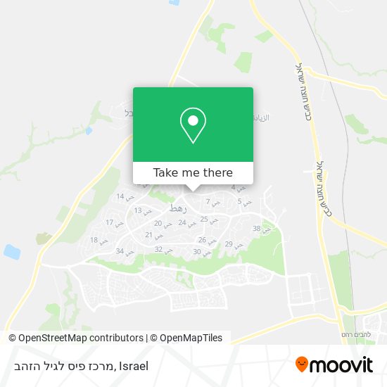 Карта מרכז פיס לגיל הזהב