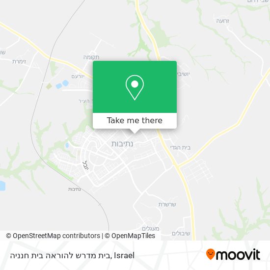 Карта בית מדרש להוראה בית חנניה