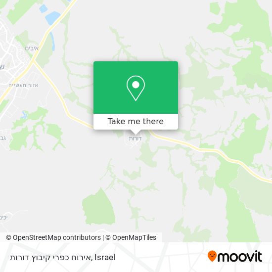 אירוח כפרי קיבוץ דורות map