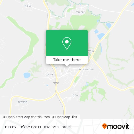 כפר הסטודנטים איילים - שדרות map