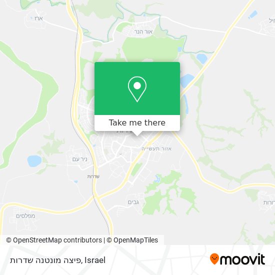 Карта פיצה מונטנה שדרות