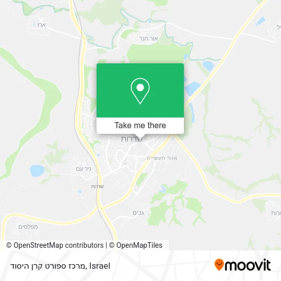 Карта מרכז ספורט קרן היסוד