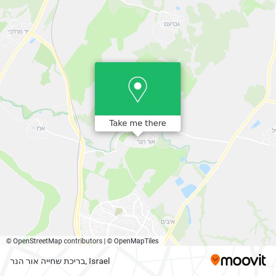 בריכת שחייה אור הנר map