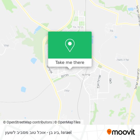 ביג בן - אוכל טוב מסביב לשעון map