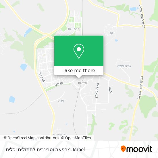 מרפאה וטרינרית לחתולים וכלים map