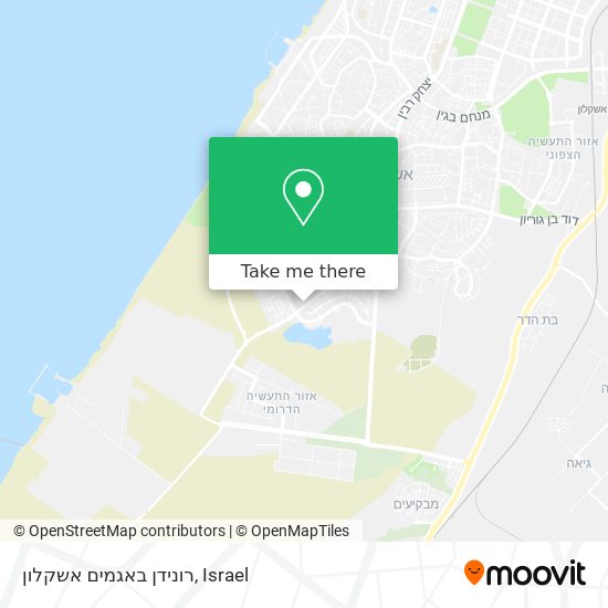 רונידן באגמים אשקלון map