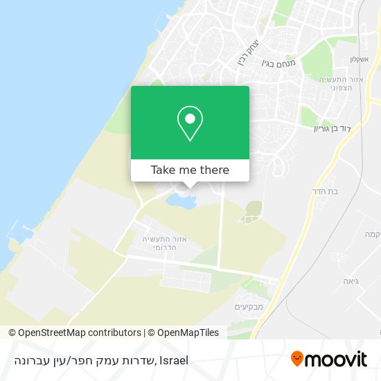 שדרות עמק חפר/עין עברונה map