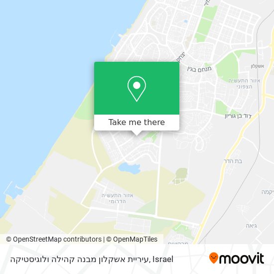 Карта עיריית אשקלון מבנה קהילה ולוגיסטיקה