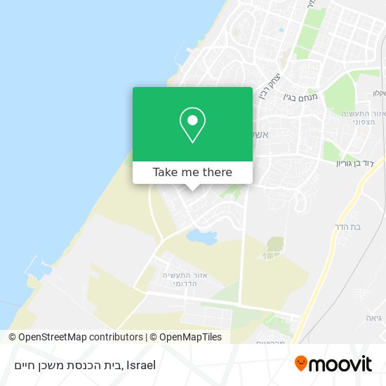 Карта בית הכנסת משכן חיים