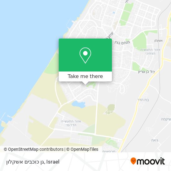 גן כוכבים אשקלון map