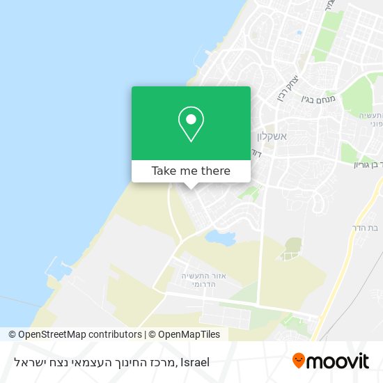 Карта מרכז החינוך העצמאי נצח ישראל