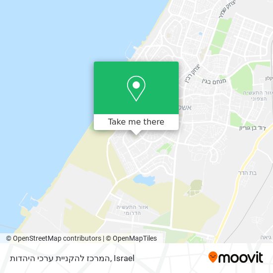 המרכז להקניית ערכי היהדות map