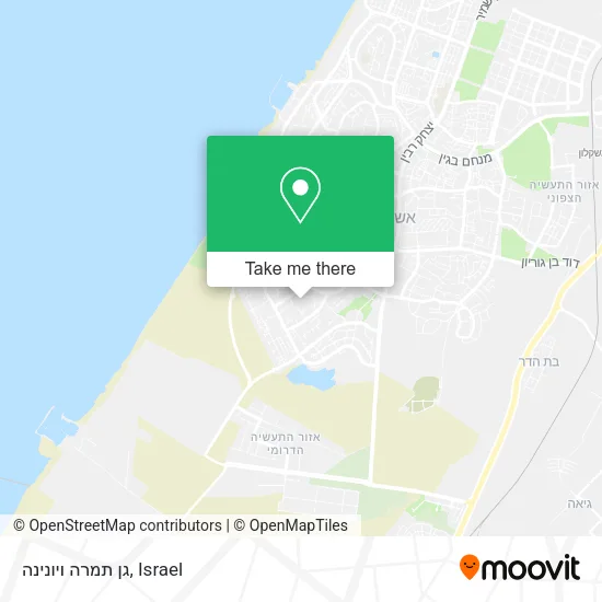 Карта גן תמרה ויונינה
