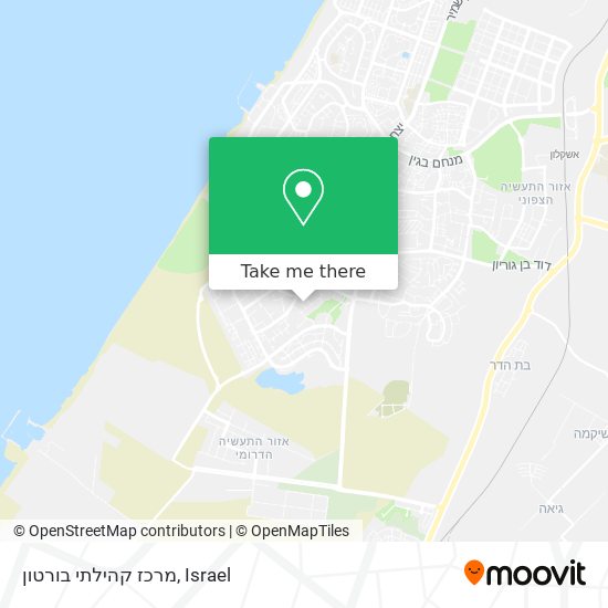 Карта מרכז קהילתי בורטון