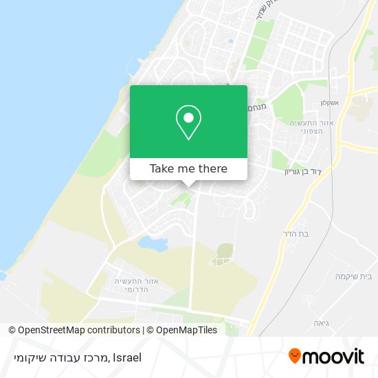 Карта מרכז עבודה שיקומי