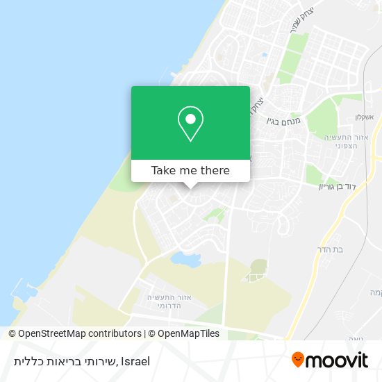 שירותי בריאות כללית map