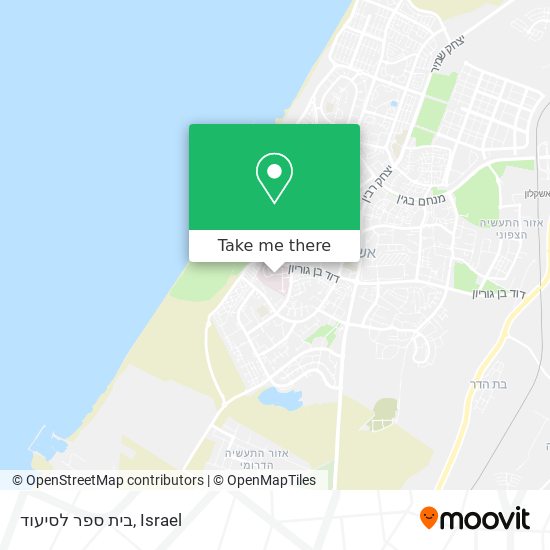 בית ספר לסיעוד map