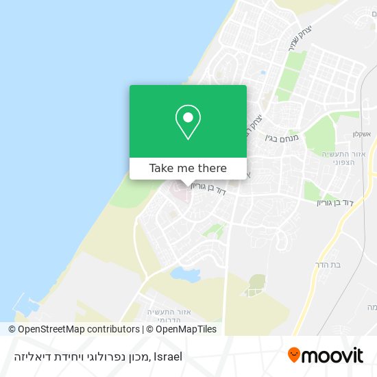 מכון נפרולוגי ויחידת דיאליזה map