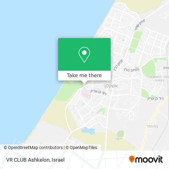 Карта VR CLUB Ashkelon