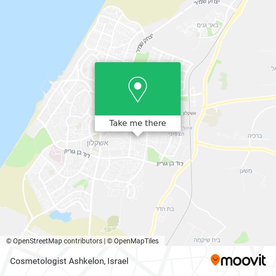 Cosmetologist Ashkelon map