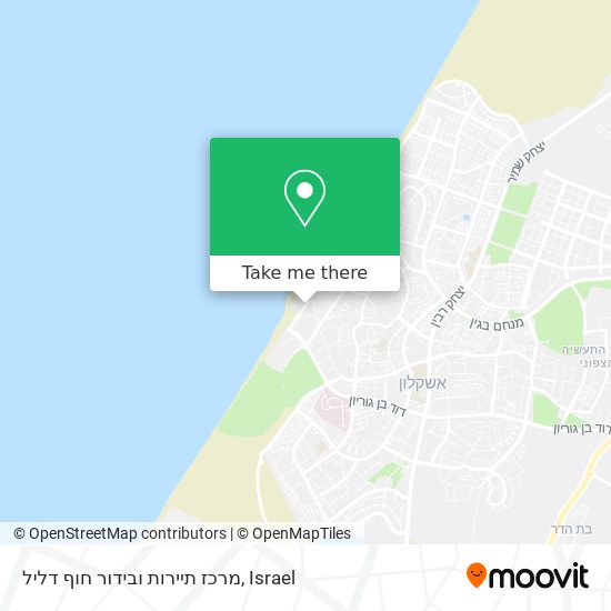 Карта מרכז תיירות ובידור חוף דליל