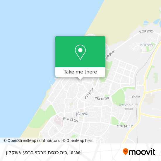 בית כנסת מרכזי ברנע אשקלון map