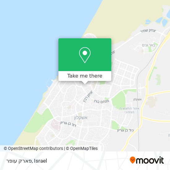 פארק עופר map