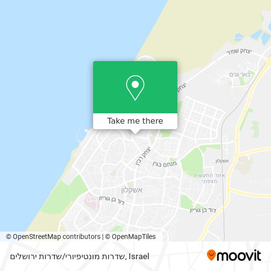 Карта שדרות מונטיפיורי/שדרות ירושלים