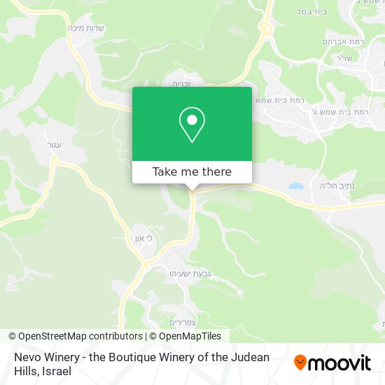 Nevo Winery - the Boutique Winery of the Judean Hills map