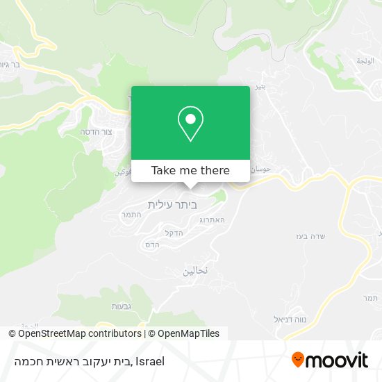 בית יעקוב ראשית חכמה map