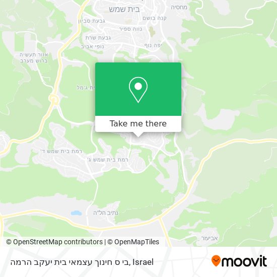 Карта בי ס חינוך עצמאי בית יעקב הרמה