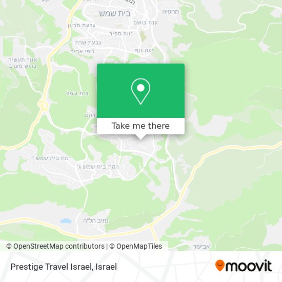 Prestige Travel Israel map