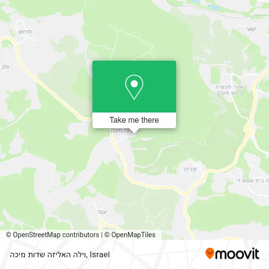 Карта וילה האליזה שדות מיכה