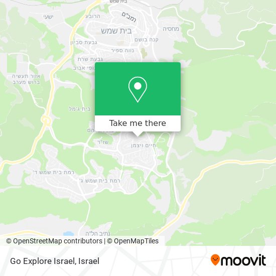 Go Explore Israel map