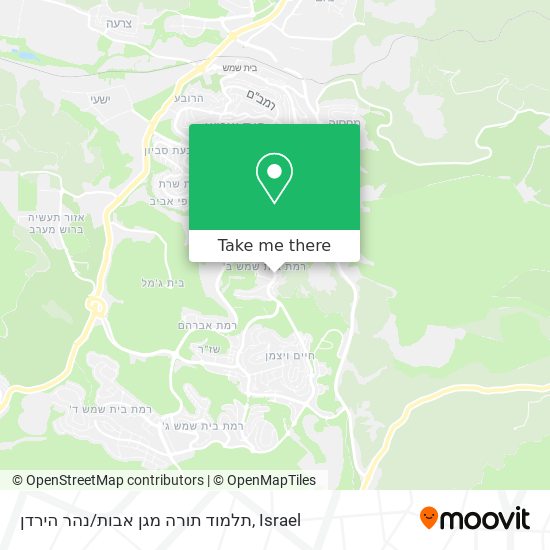 Карта תלמוד תורה מגן אבות/נהר הירדן