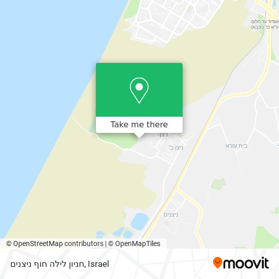 חניון לילה חוף ניצנים map