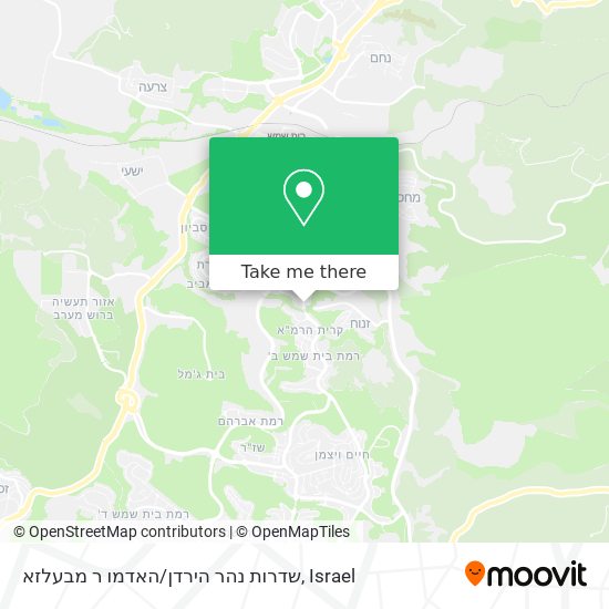 Карта שדרות נהר הירדן/האדמו ר מבעלזא