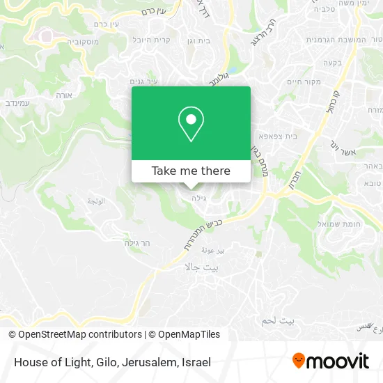 Карта House of Light, Gilo, Jerusalem
