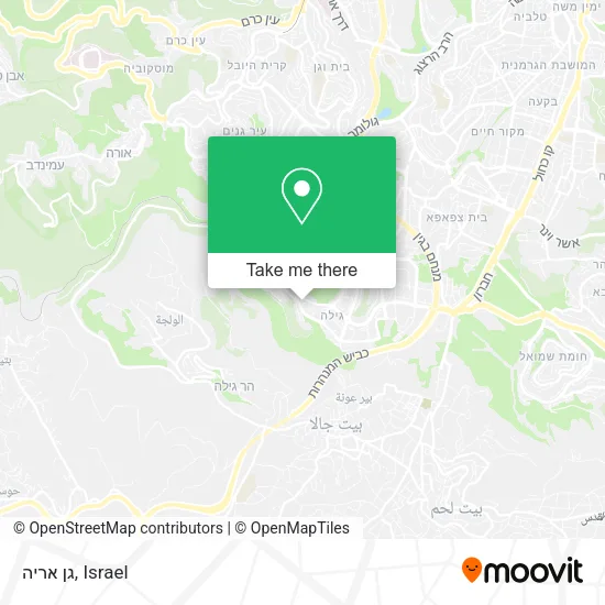 Карта גן אריה