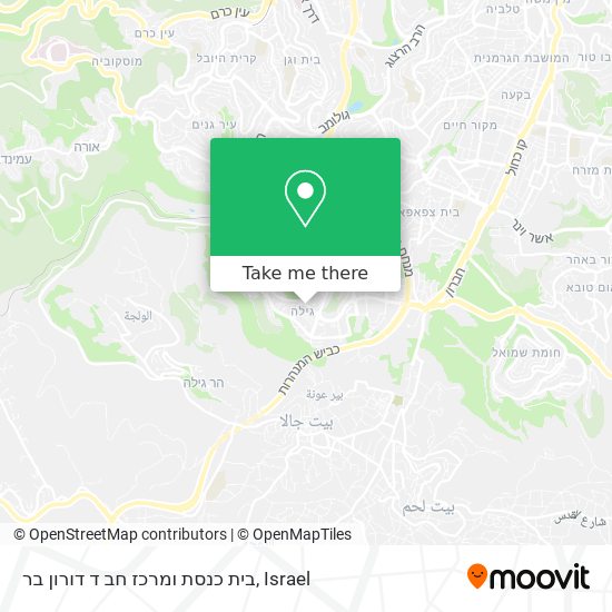 Карта בית כנסת ומרכז חב ד דורון בר