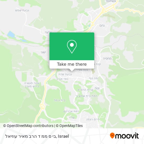 בי ס ממ ד הרב מאיר עוזיאל map