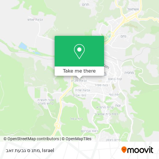 מתנ ס גבעת זאב map