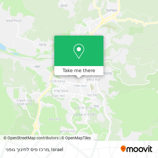 מרכז פיס לחינוך גופני map