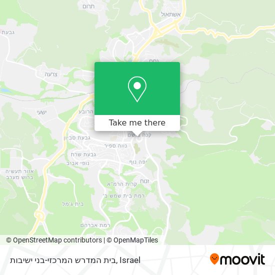 בית המדרש המרכזי-בני ישיבות map